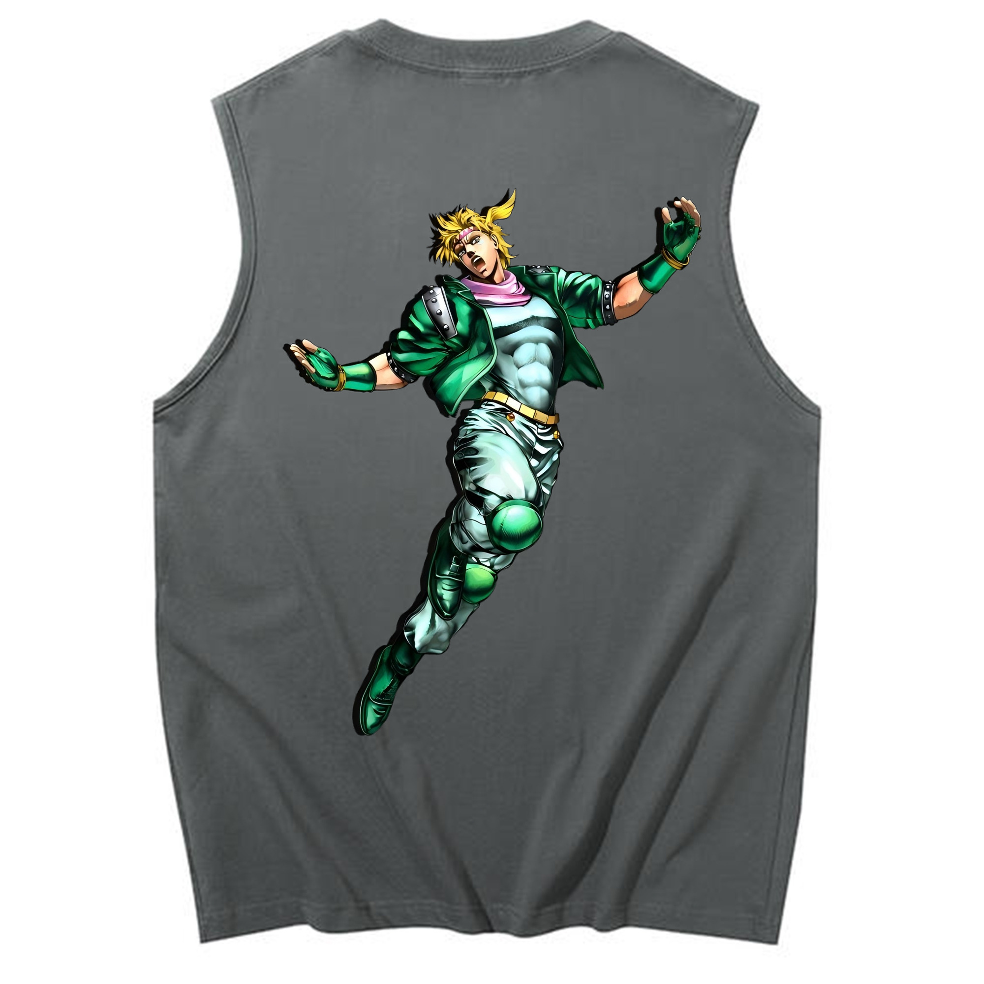 （画像用） ジョジョの奇妙な冒険 ディオ?ブランドー JoJo's Bizarre Adventure Dio Brando コットン100％タンクトップ（背面プリント）